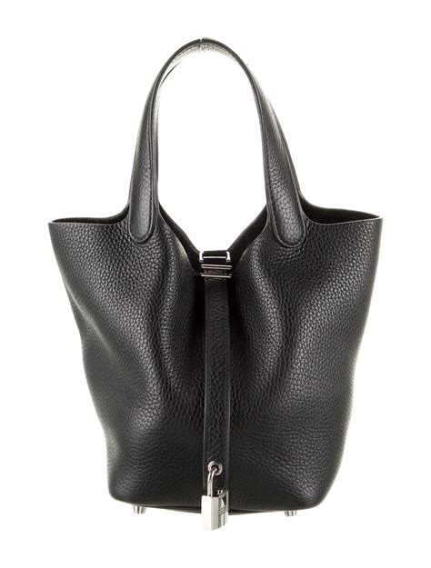 hermes bucket bag black